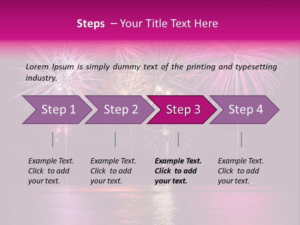 Independence Rockets Reflections PowerPoint Template