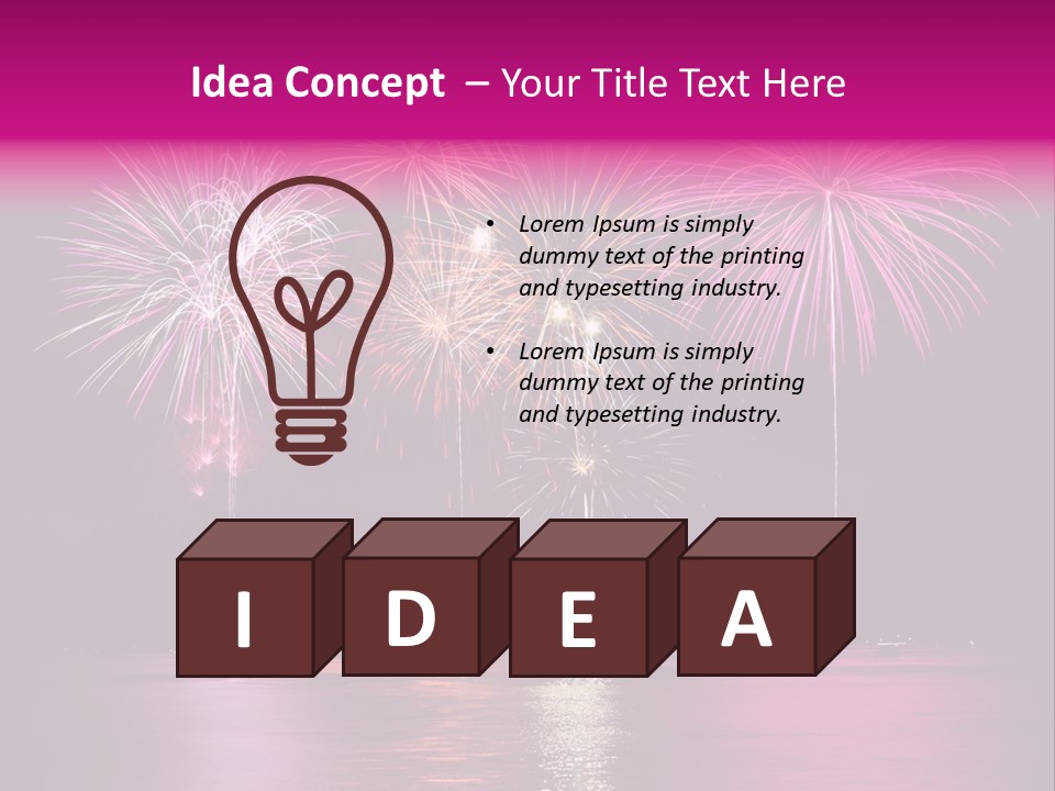 Independence Rockets Reflections PowerPoint Template