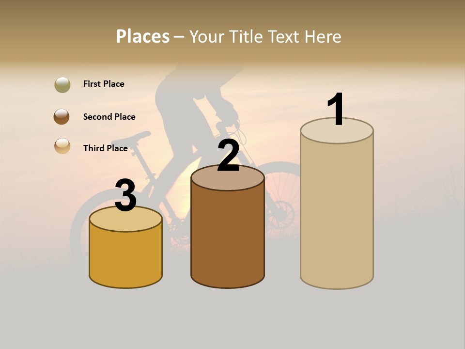 Cycling Silhouette Bike PowerPoint Template