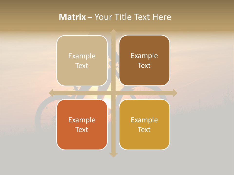 Cycling Silhouette Bike PowerPoint Template