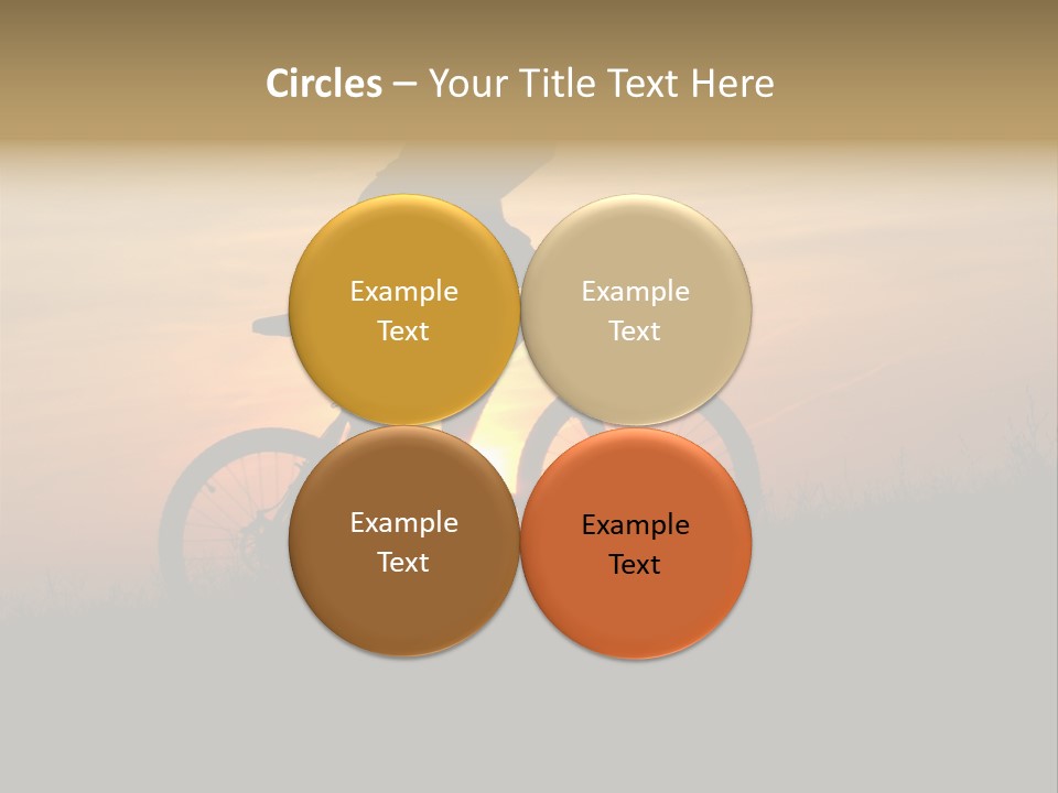 Cycling Silhouette Bike PowerPoint Template