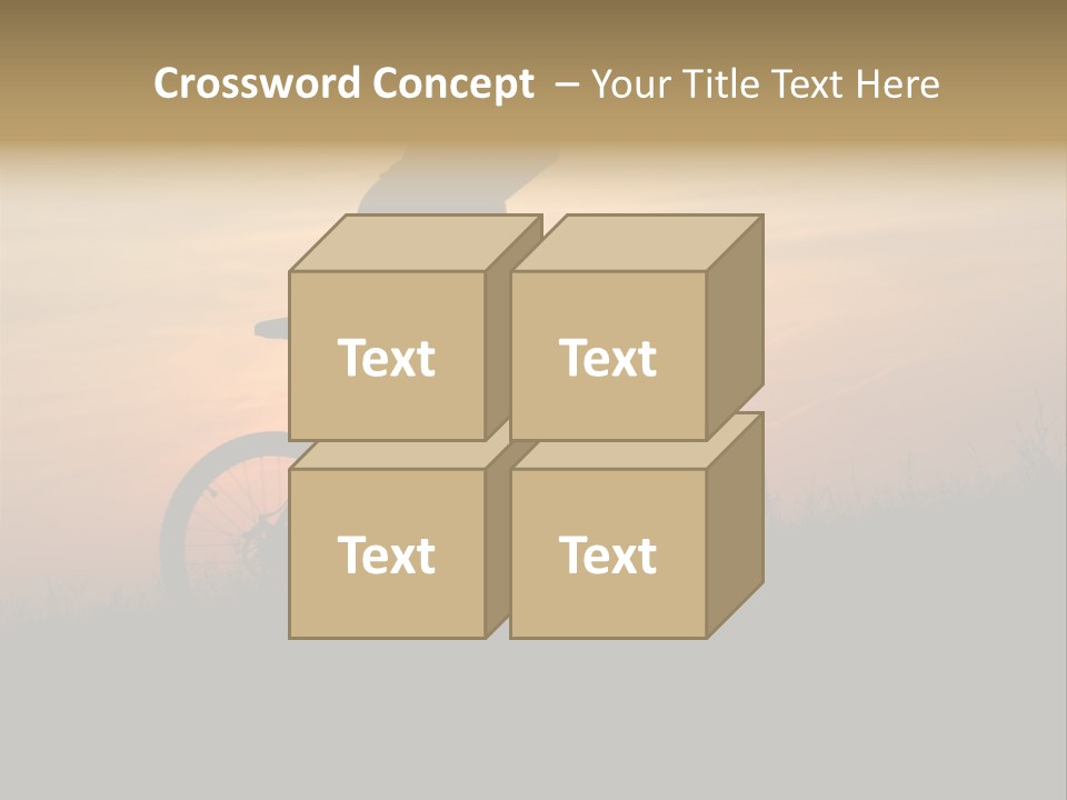Cycling Silhouette Bike PowerPoint Template