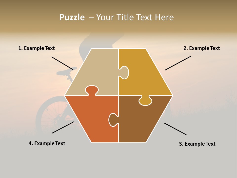 Cycling Silhouette Bike PowerPoint Template