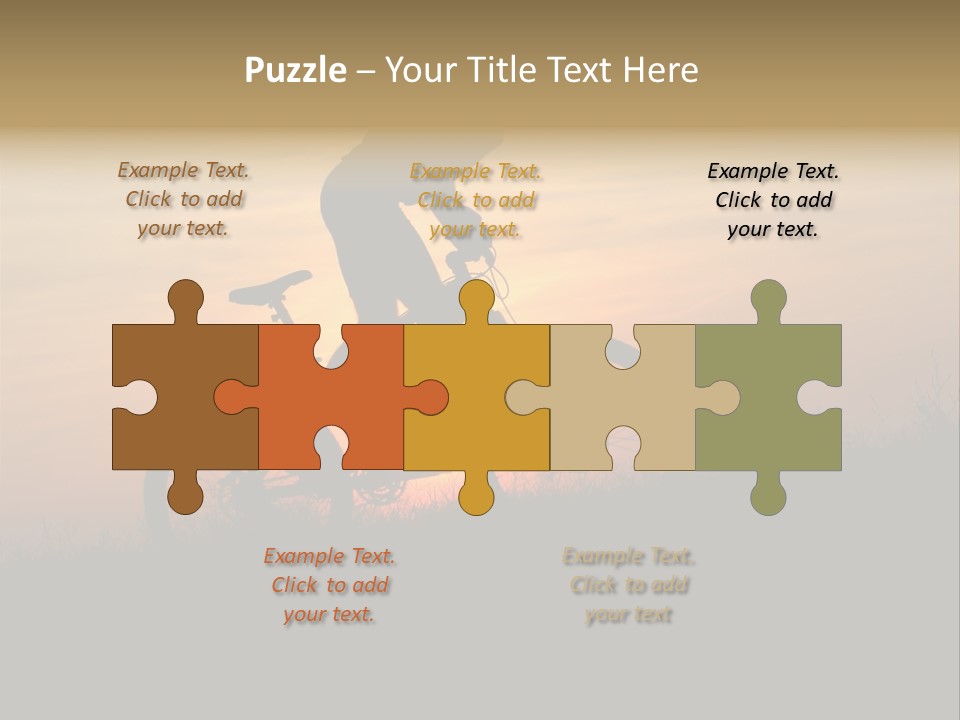 Cycling Silhouette Bike PowerPoint Template