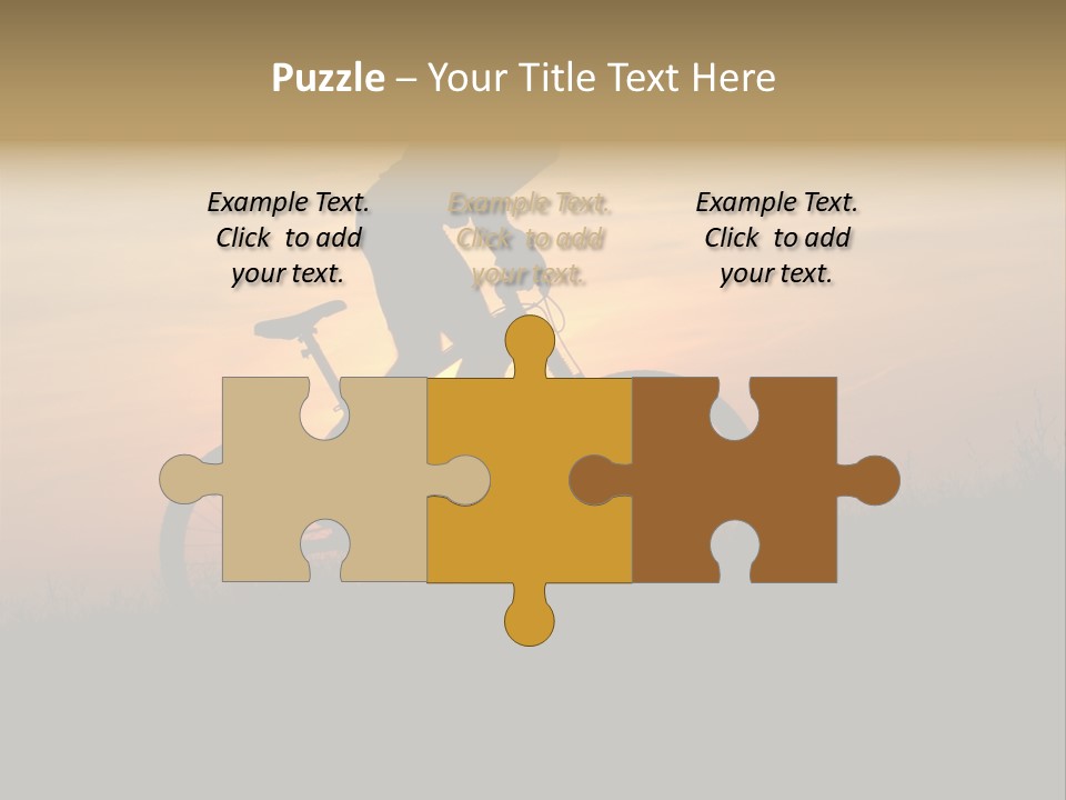 Cycling Silhouette Bike PowerPoint Template