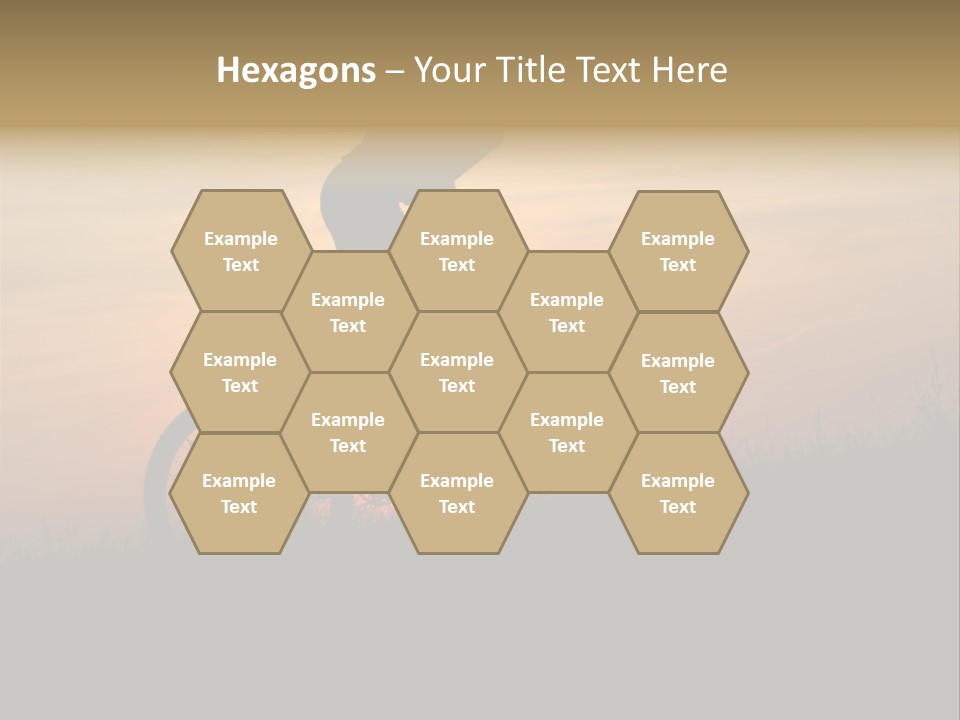 Cycling Silhouette Bike PowerPoint Template