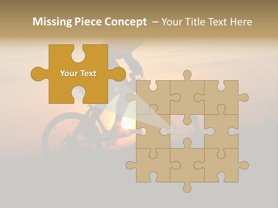 Cycling Silhouette Bike PowerPoint Template