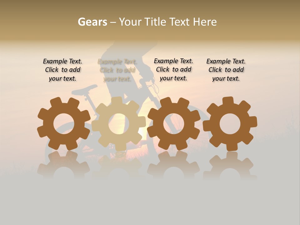 Cycling Silhouette Bike PowerPoint Template