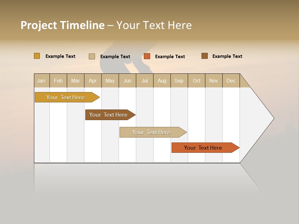 Cycling Silhouette Bike PowerPoint Template