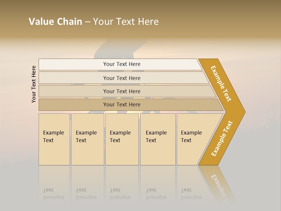 Cycling Silhouette Bike PowerPoint Template