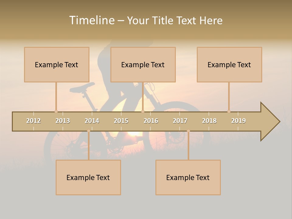 Cycling Silhouette Bike PowerPoint Template