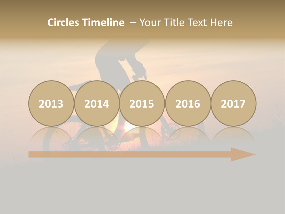 Cycling Silhouette Bike PowerPoint Template