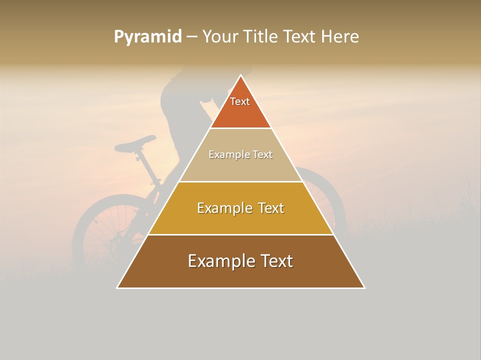 Cycling Silhouette Bike PowerPoint Template