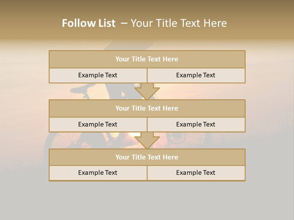 Cycling Silhouette Bike PowerPoint Template