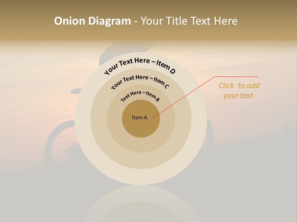 Cycling Silhouette Bike PowerPoint Template