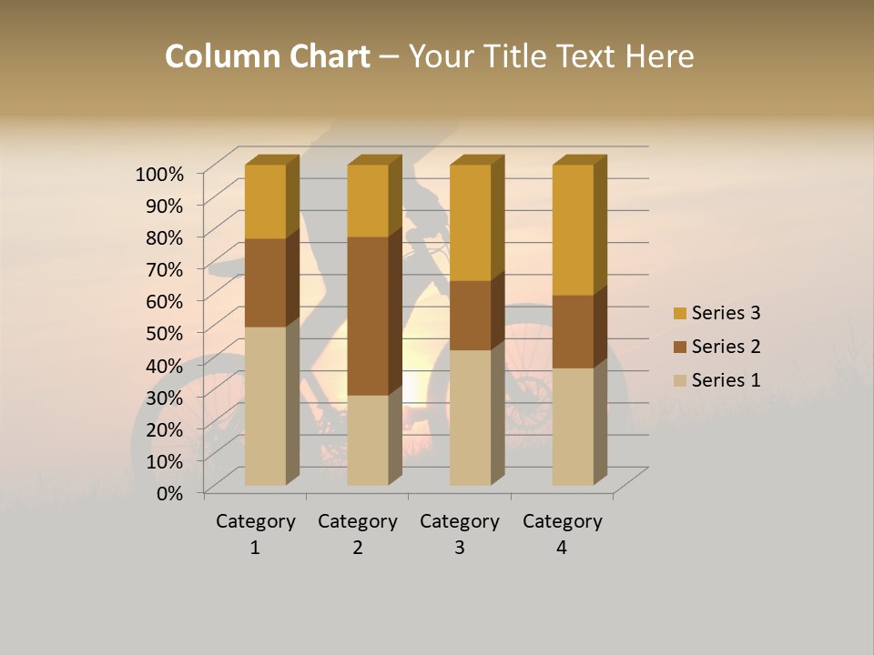 Cycling Silhouette Bike PowerPoint Template