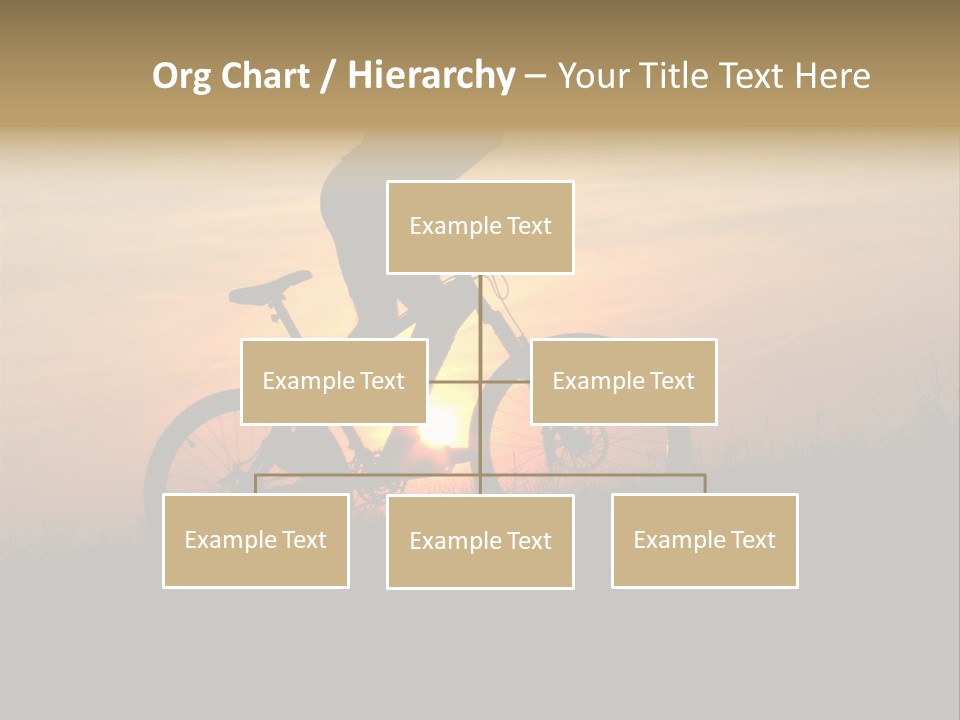 Cycling Silhouette Bike PowerPoint Template