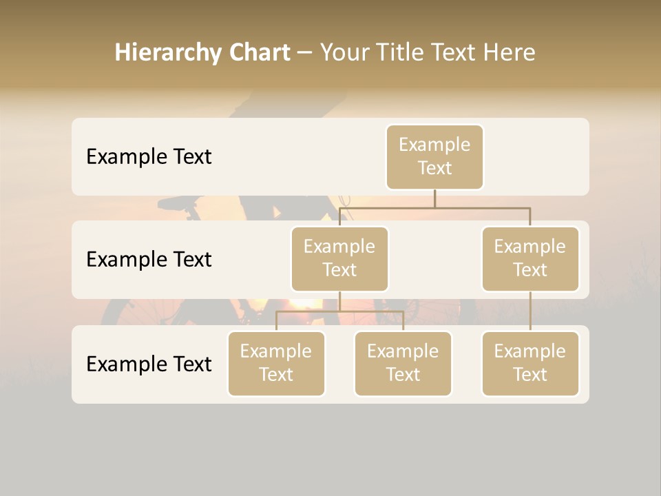 Cycling Silhouette Bike PowerPoint Template