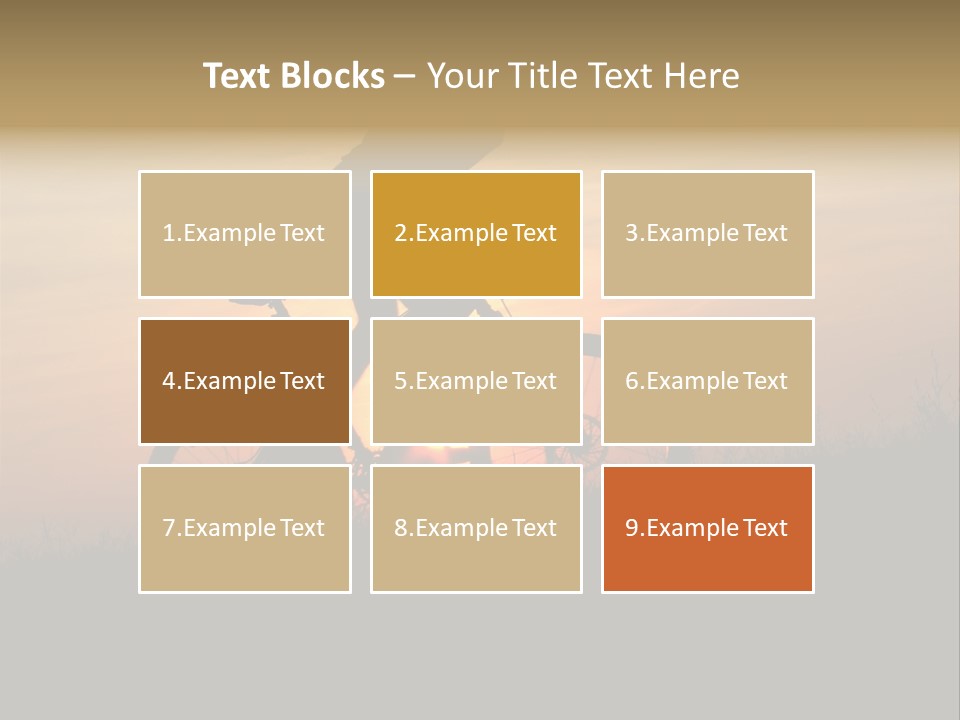 Cycling Silhouette Bike PowerPoint Template