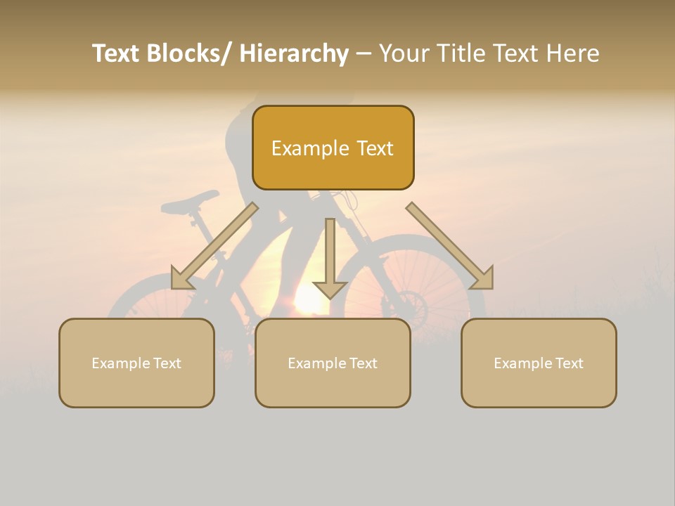 Cycling Silhouette Bike PowerPoint Template