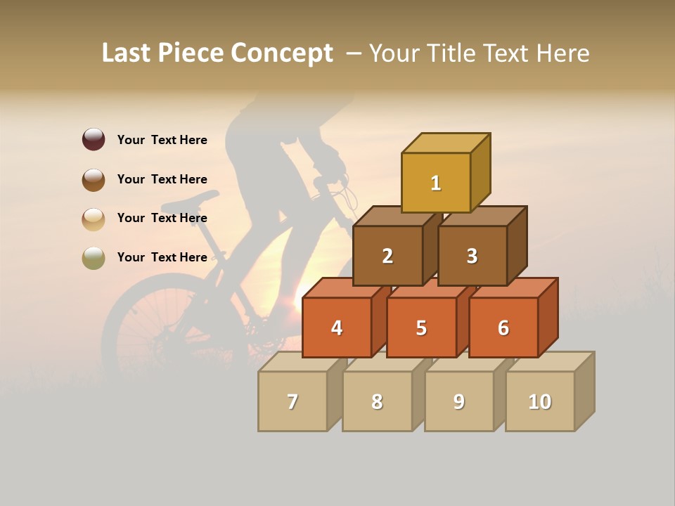 Cycling Silhouette Bike PowerPoint Template