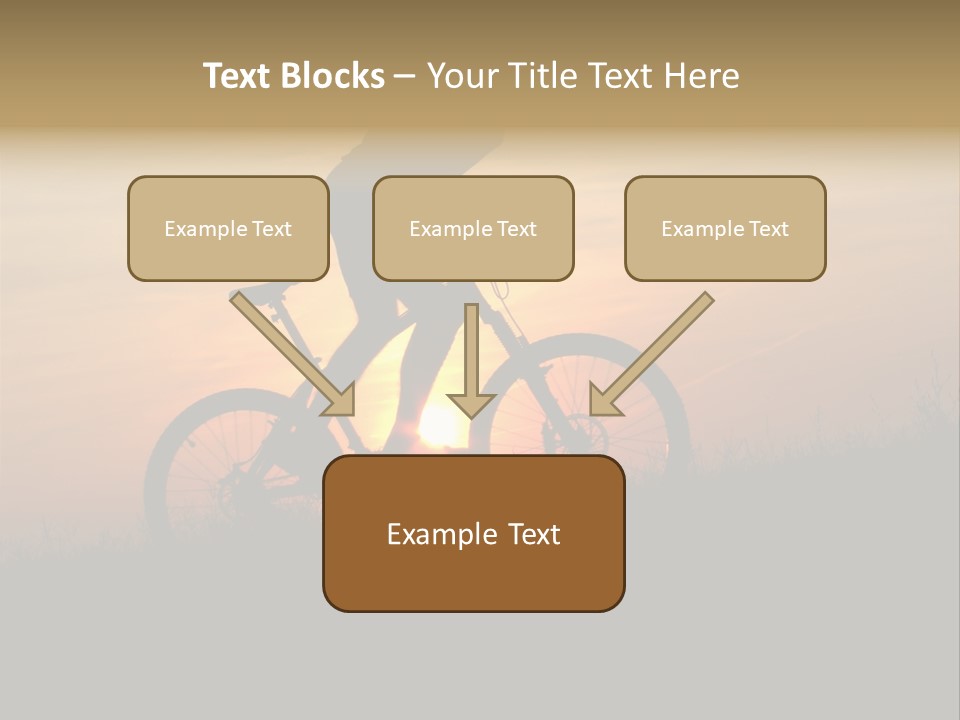 Cycling Silhouette Bike PowerPoint Template