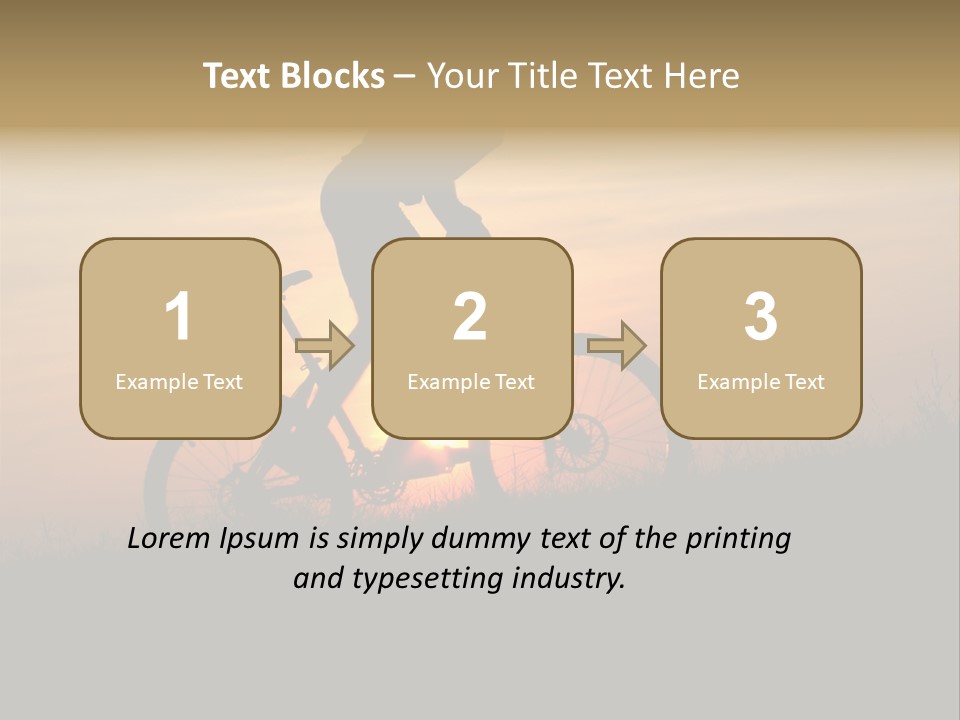 Cycling Silhouette Bike PowerPoint Template