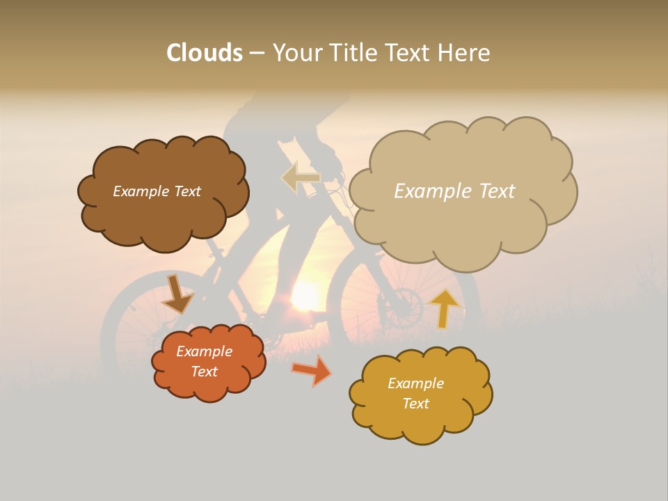 Cycling Silhouette Bike PowerPoint Template