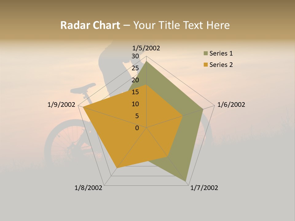 Cycling Silhouette Bike PowerPoint Template