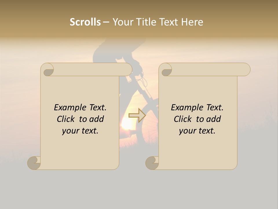 Cycling Silhouette Bike PowerPoint Template