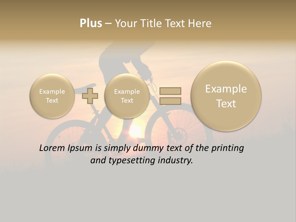 Cycling Silhouette Bike PowerPoint Template
