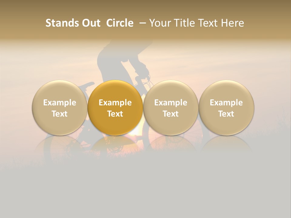 Cycling Silhouette Bike PowerPoint Template