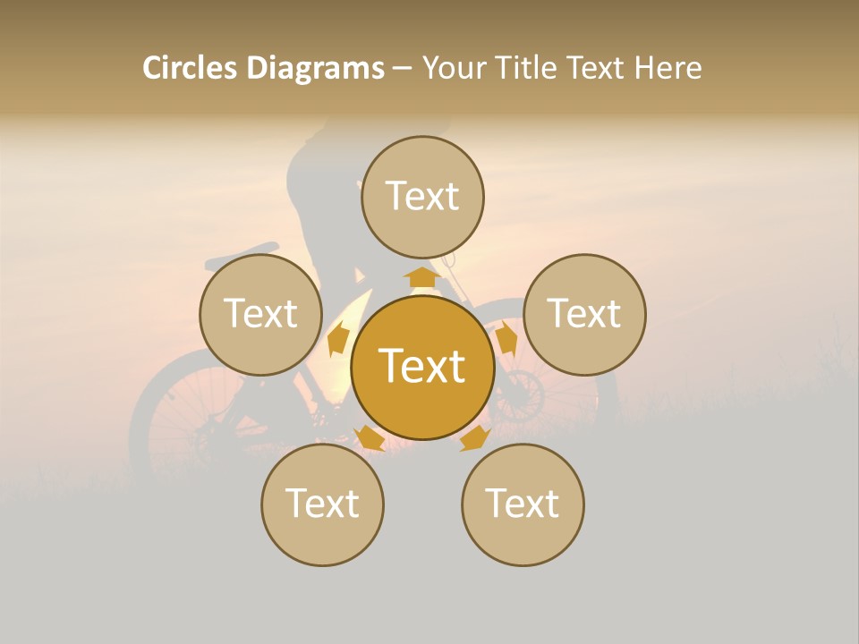 Cycling Silhouette Bike PowerPoint Template