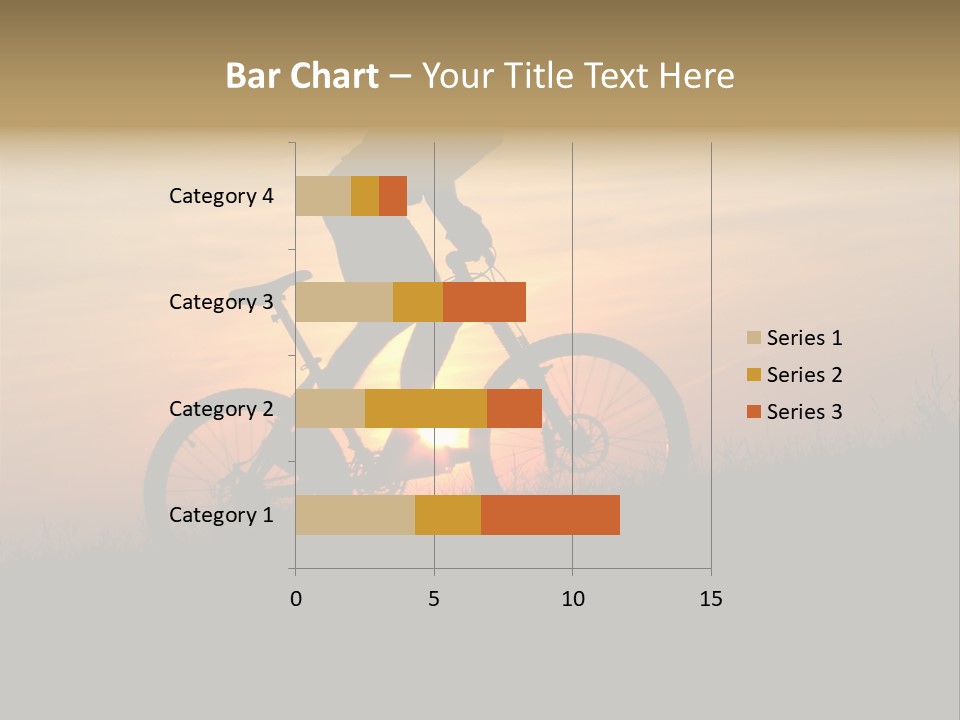 Cycling Silhouette Bike PowerPoint Template