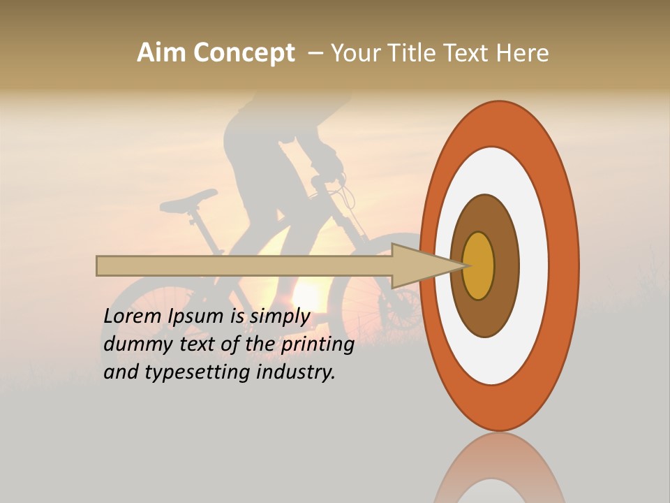Cycling Silhouette Bike PowerPoint Template