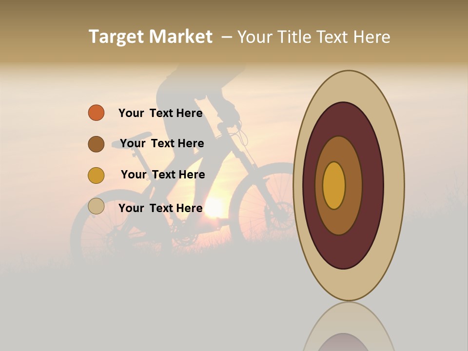 Cycling Silhouette Bike PowerPoint Template