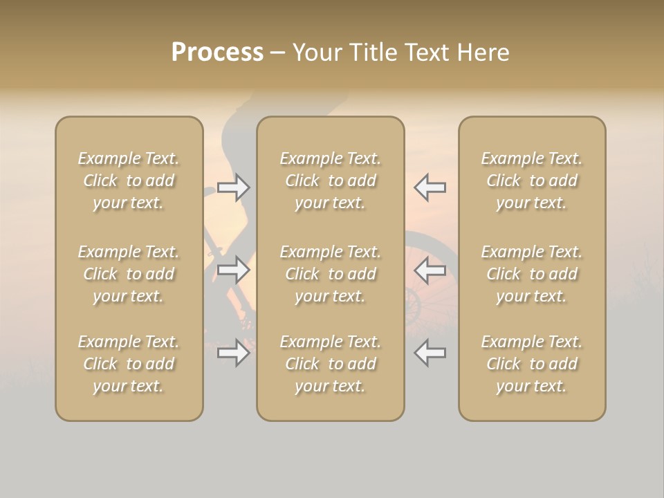 Cycling Silhouette Bike PowerPoint Template