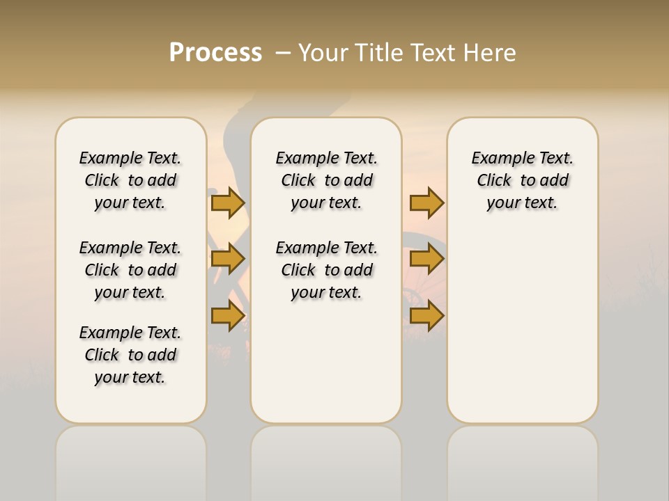 Cycling Silhouette Bike PowerPoint Template