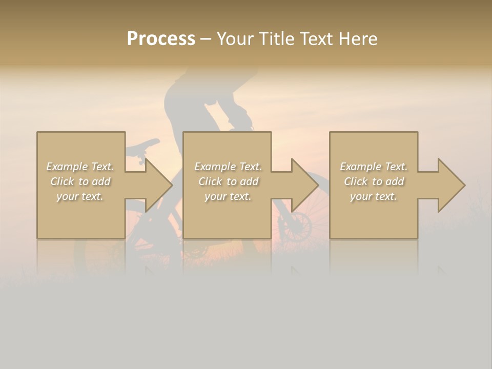 Cycling Silhouette Bike PowerPoint Template
