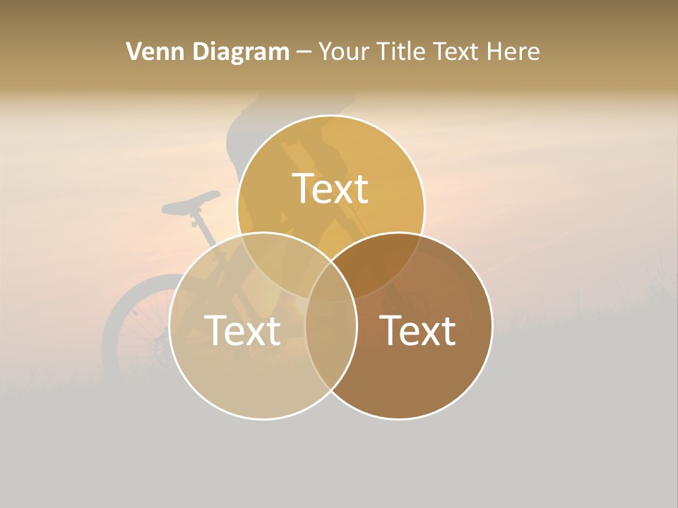 Cycling Silhouette Bike PowerPoint Template