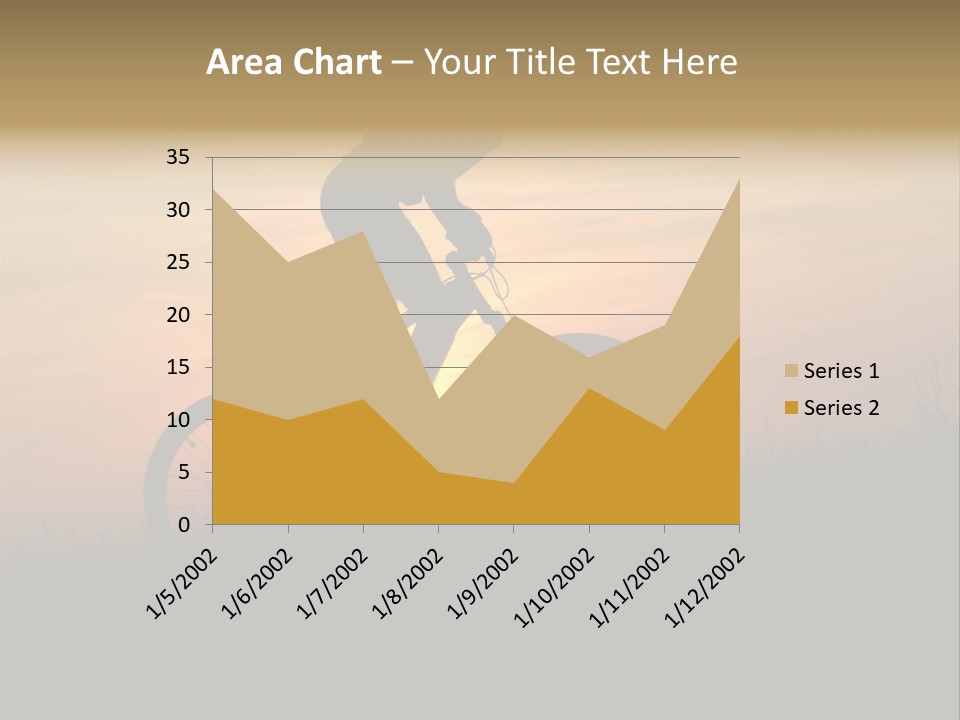 Cycling Silhouette Bike PowerPoint Template