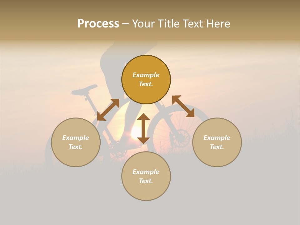 Cycling Silhouette Bike PowerPoint Template