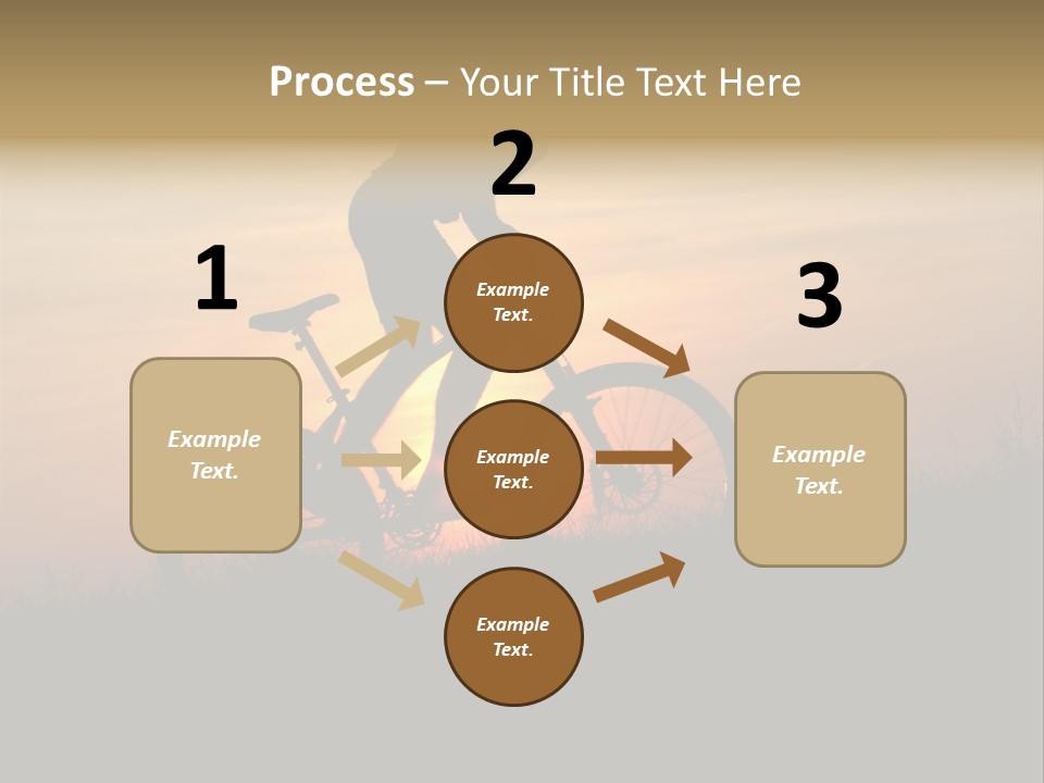 Cycling Silhouette Bike PowerPoint Template