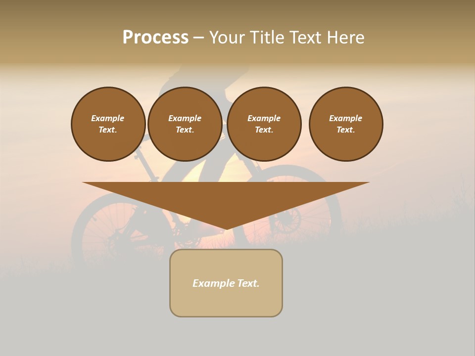 Cycling Silhouette Bike PowerPoint Template