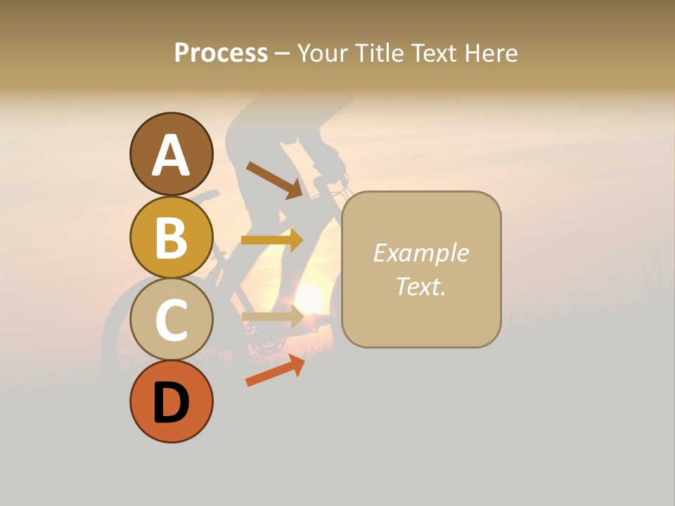 Cycling Silhouette Bike PowerPoint Template