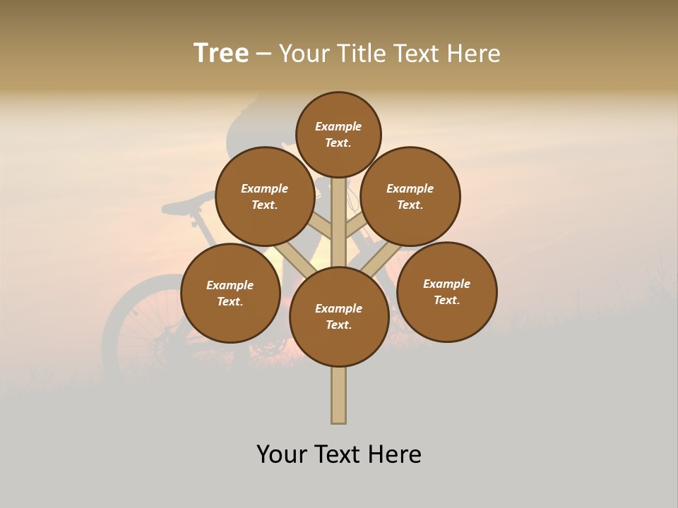 Cycling Silhouette Bike PowerPoint Template