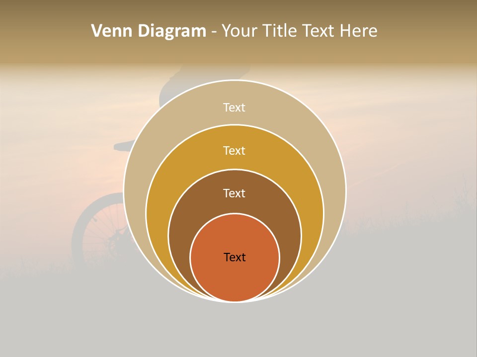 Cycling Silhouette Bike PowerPoint Template