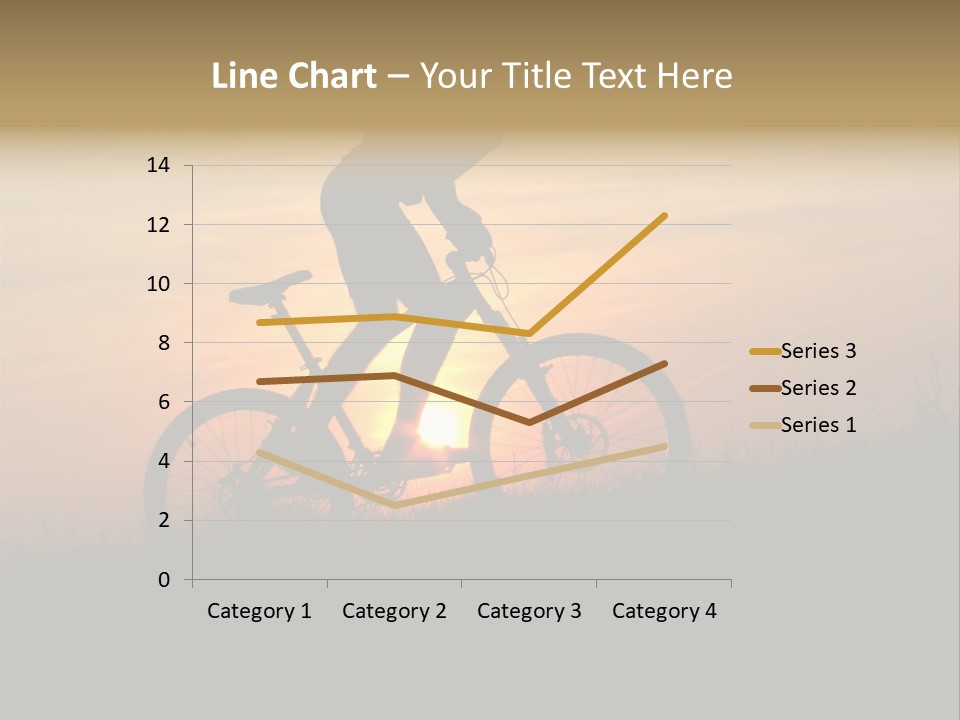 Cycling Silhouette Bike PowerPoint Template