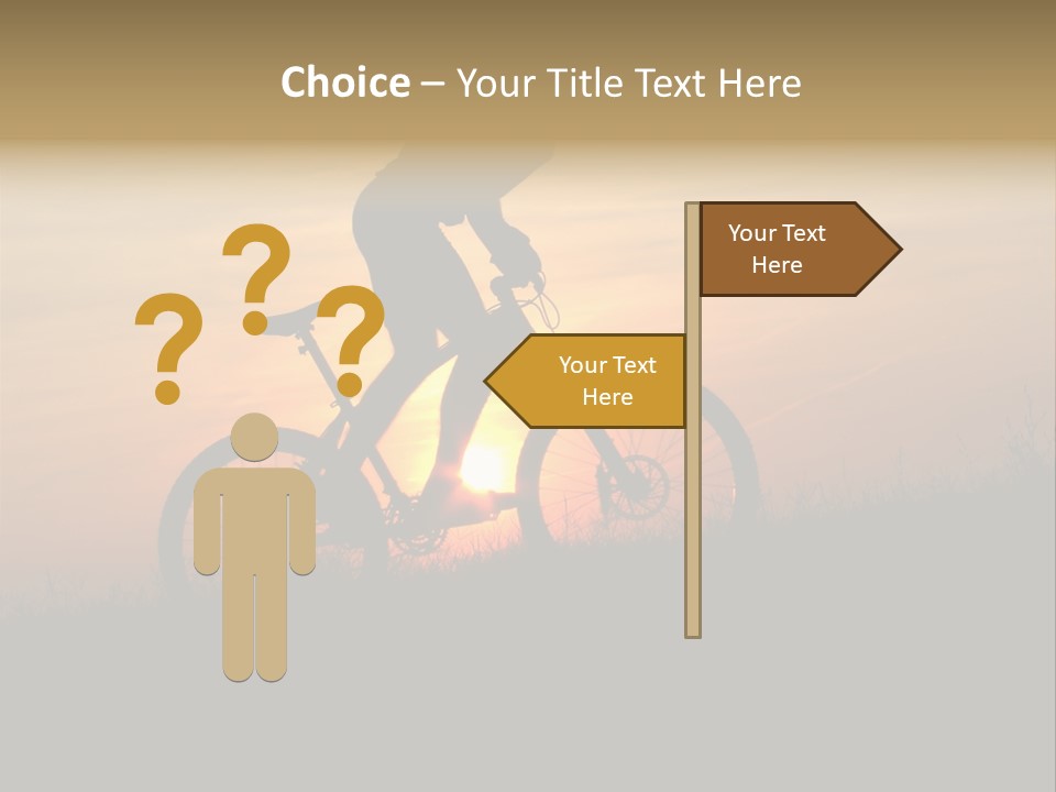 Cycling Silhouette Bike PowerPoint Template