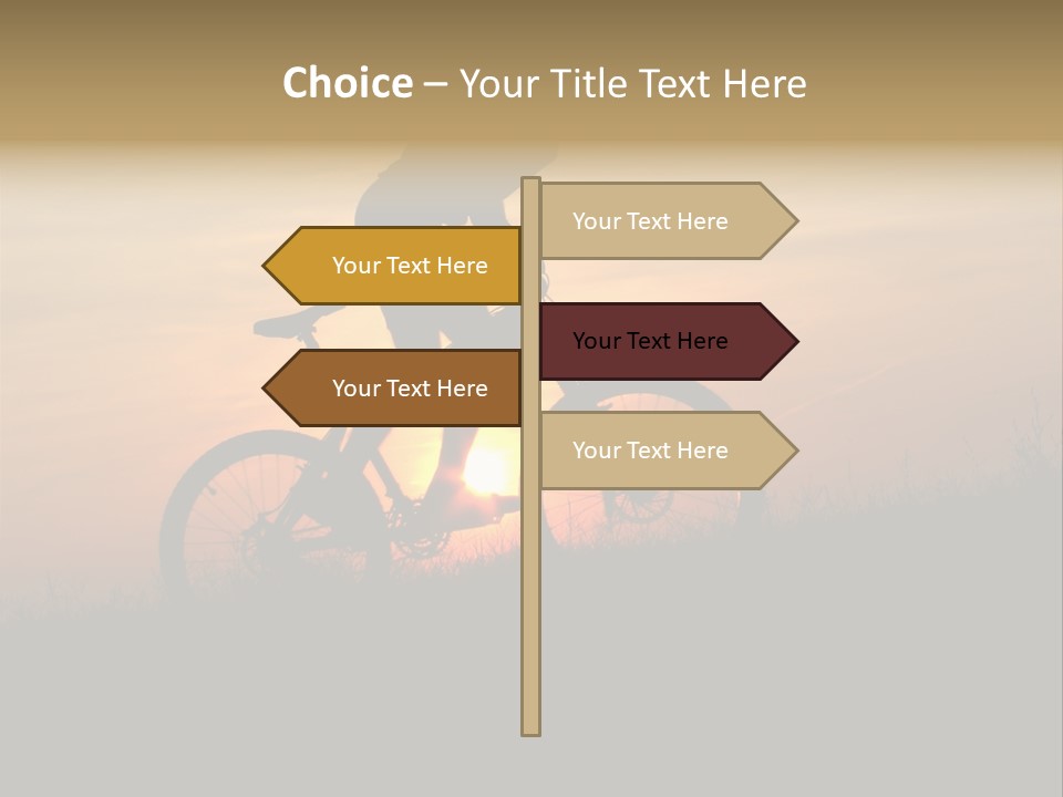 Cycling Silhouette Bike PowerPoint Template